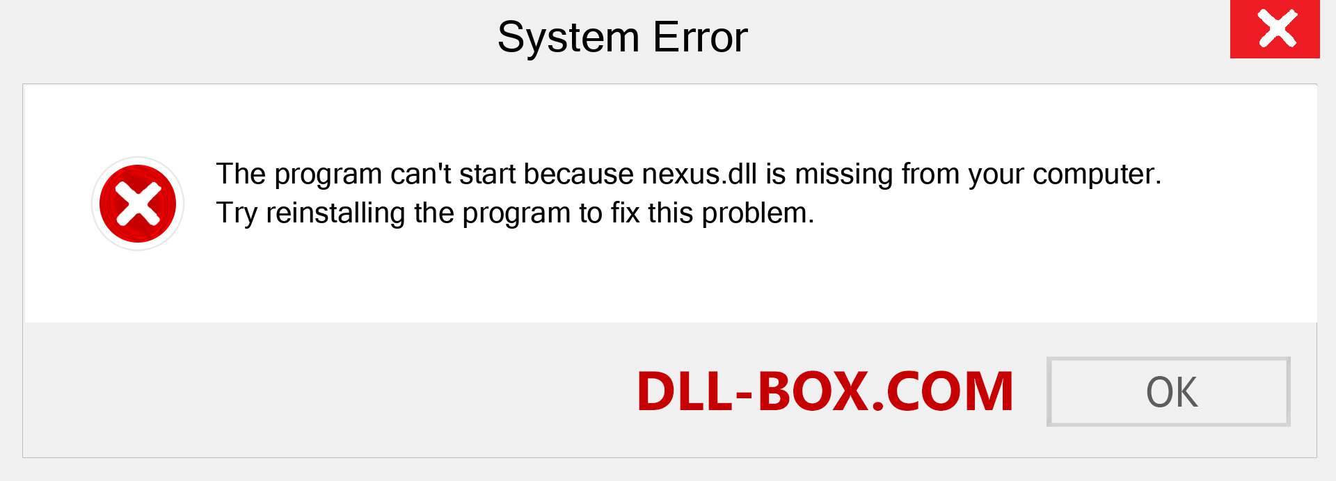  nexus.dll file is missing?. Download for Windows 7, 8, 10 - Fix  nexus dll Missing Error on Windows, photos, images